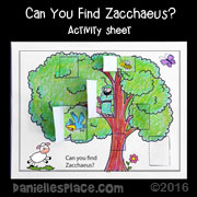 Find Zacchaeus Lift-the-flap Activity Sheet