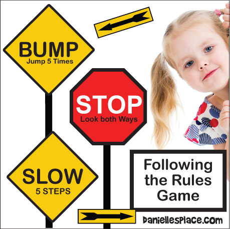 Following Signs Bible Game for the Ten Commandments Bible Lesson