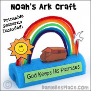 Noah's Ark Rainbow Display Craft from www.daniellesplace.com