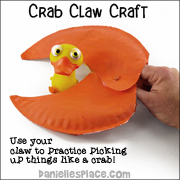 Paper Plate Crab Claw Craft and Learning Activity