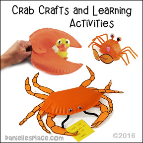 Crab Crafts and Learning Activities from www.daniellesplace.com