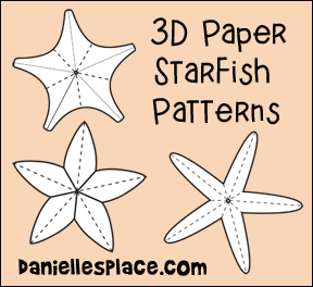 3D Starfish Patterns from www.daniellesplace.com