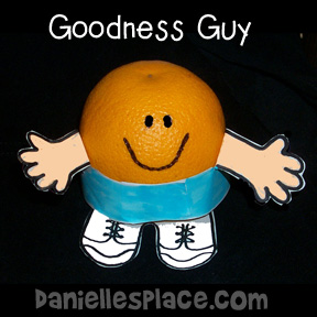 Goodness Guy Orange Craft for Fruit of the Spirit Sunday School Lesson from www.daniellesplace.com