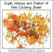 Elijah, Horses and Chariot of Fire Bible Craft for Sunday School from www.daniellesplace.com