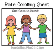 Friends Coloring Sheet