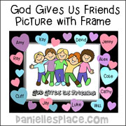 God Gives Us Friends Picture Frame Craft