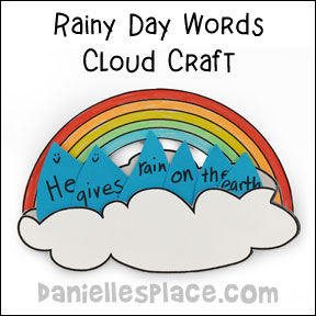 Rainy Day Words Cloud Craft and Learning Activity from www.daniellesplace.com