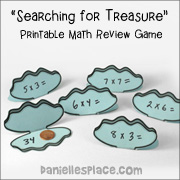 Searching for Treasure Printable Math Game