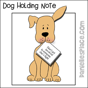 Dog Holding A Bible Verse Card Craft for Children's Ministry