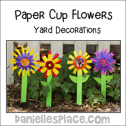 Paper Cup Yard Deocoration Craft