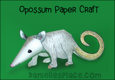 Oppossum Paper Craft for kids 