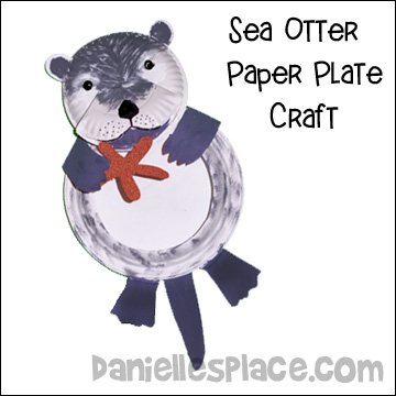 Sea Otter Paper Plate Craft for Children