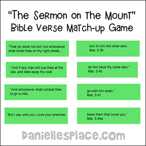 Sermon on the Mount Match-up Game