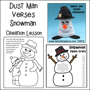 Dust Man Verse Snowman Creation Bible Lesson for Children's Ministry
