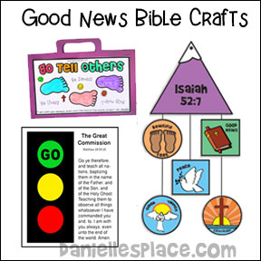 Good New and Great Commission Bible Crafts, Bible Games and Bible Lesson for Children's Ministry