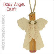 Doily Angel Craft from www.daniellesplace.com