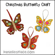 Christmas Butterfly Ornament Craft