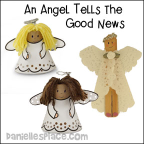 Angel Christmas Crafts and Bible Lesson from www.daniellesplace.com