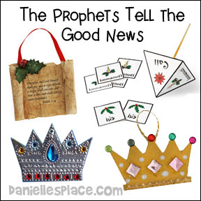 Christmas Crafts - The Prophets Tell the Good News Bible Lesson Crafts for Sunday School from www.daniellesplace.com