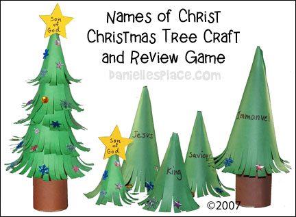 Name of Christ Christmas Reveiw Game and Craft from www.daniellesplace.com
