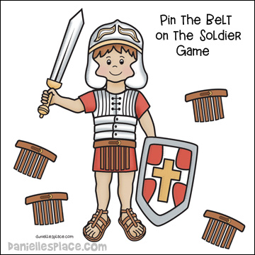 Pin the Belt on the Roman Soldier Game