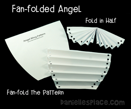 Fan-folded Angel Craft Diagram from www.daniellesplace.com