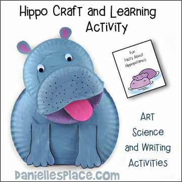 Hippo Craft and Learning Activity - Science, Art and Writing