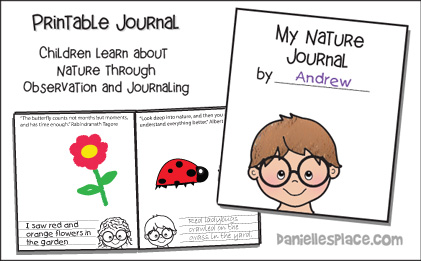 Printable Nature Journal for Children - Children learn to observe and draw and write about what they see