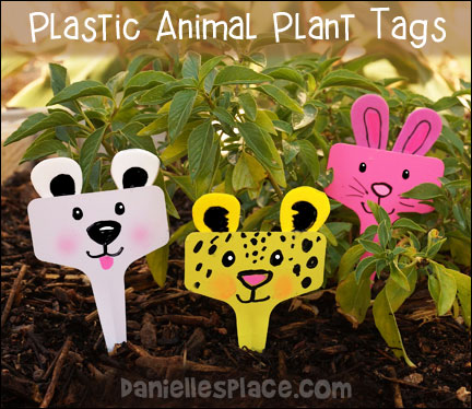 Plastic Animal Plant Tags Craft for Kids from www.daniellesplace.com