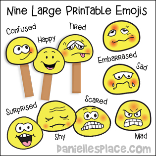 Nine Emjois for use in your classroom. Use to review stories and learn about emotions.