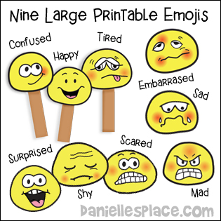 Emotion Faces Used for the Story of Jonah Bible Lesson on www.daniellesplace.com