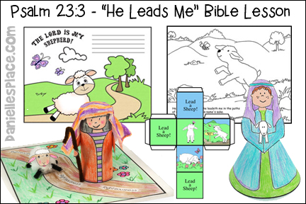 Psalm 23:3 Bible Lesson for Children from www.daniellesplace.com