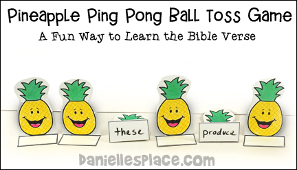 Pineapple Ping Pong Ball Toss Game
