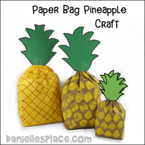 Paper Bag Pineapples Craft and Bible Game from www.daniellesplace.com