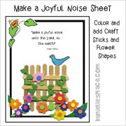 Make a Joyful Noise Bible Activity Sheet