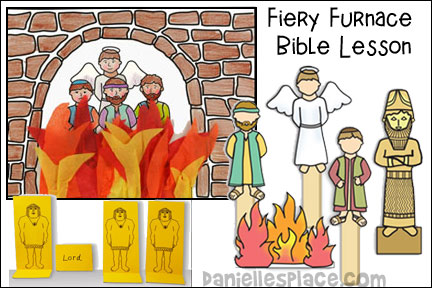 Shadrach, Meshach, and Abednego - Fiery Furnace Bible Lesson on www.daniellesplace.com