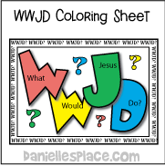 sunday school wwjd coloring sheet bible craft