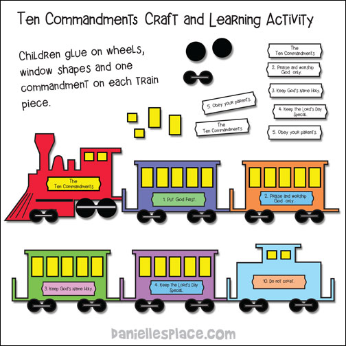 Ten Commandment Train and Learning Activity