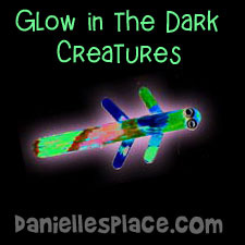 Glow in the Dark Craft Stick Creatures Craft