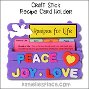 Craft Stick Recipe Card Holder