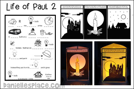 Life of Paul Bible Lesson 2 - Paul Sees the Light from www.daniellesplace.com