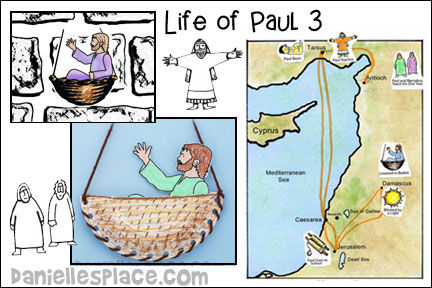 Life of Paul 3 - Paul Escapes over a Wall Bible Lesson from www.daniellesplace.com