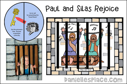 Paul and Silas Rejoice Bible Lesson from www.daniellesplace.com