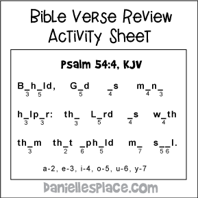 Psalm 54:4 Bible Verse Bible Lesson for Children