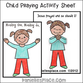 Child Praying Activity Sheet