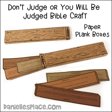 Don't Judge or you Will be Judged Box Bible Craft from www.daniellesplace.com
