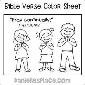 Pray Continually Coloring Sheet