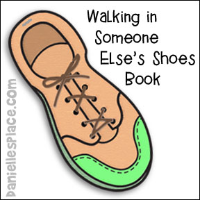 Shoe Booklet to help children to "Walk in someone else's Shones