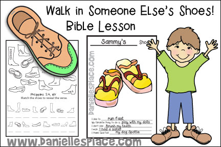 Philippians 2:4 Bible Lesson for Children - Walk in Someone Else's Shoes
