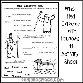 Who Had Faith Activity Sheet